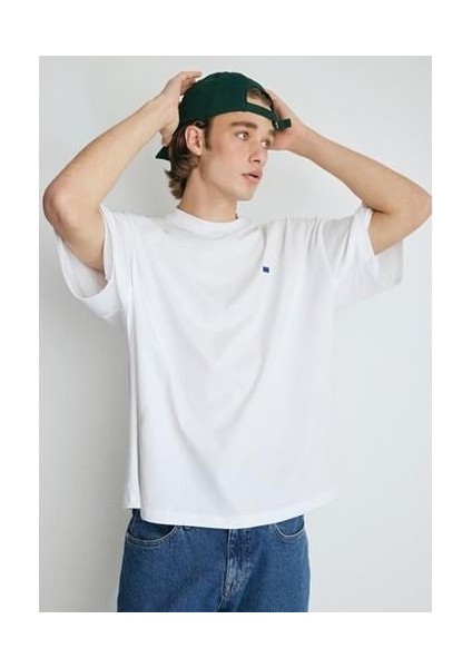 Bisiklet Yaka Basic Beyaz Tişört 0611931-620 indirimleri