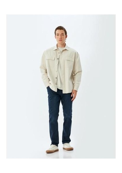 5WAM40176ND 741 Koyu Indıgo Erkek Pamuk Denım Pantolon