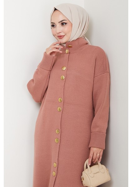 Reha Düğmeli Triko Hırka 1603 - Gül Kurusu fiyatları