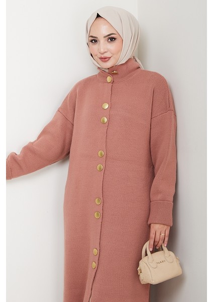 Reha Düğmeli Triko Hırka 1603 - Gül Kurusu fırsatları