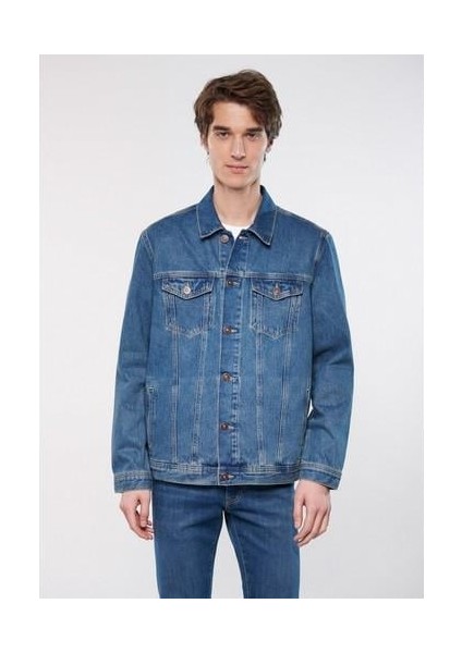 Erkek Drake Vintage Comfort Jean Mavi Ceket 010143-28013