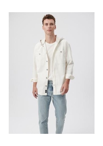 Erkek Kapüşonlu Beyaz Gömlek 0210700-70057