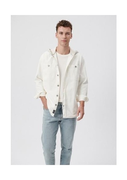 Erkek Kapüşonlu Beyaz Gömlek 0210700-70057