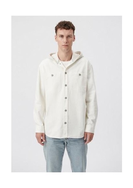 Erkek Kapüşonlu Beyaz Gömlek 0210700-70057