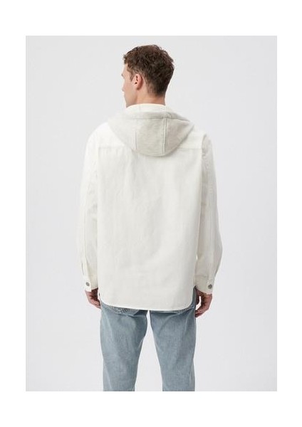 Erkek Kapüşonlu Beyaz Gömlek 0210700-70057