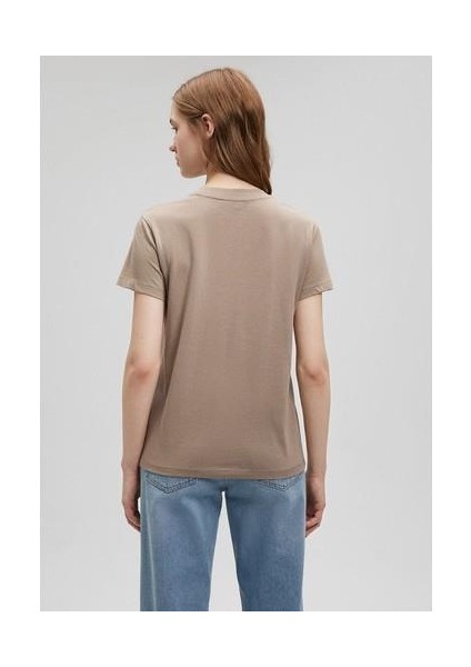 Bisiklet Baskılı Kahverengi Tişört 1612398-70364