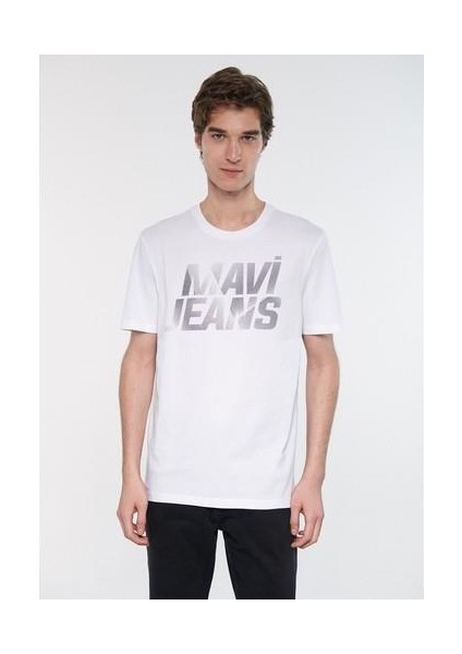Mavi Jeans Baskılı Beyaz Tişört 0610260-620