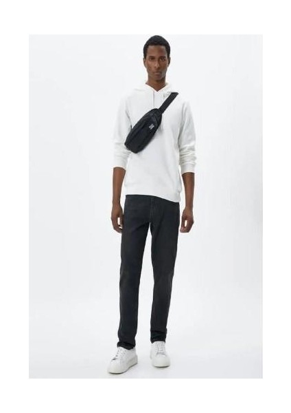 Koton Erkek Basic Kapşonlu Sweat Uzun Kollu Ekru indirimleri