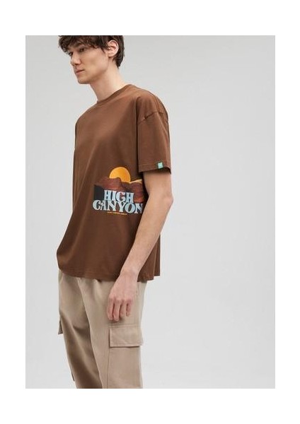 Baskılı Kahverengi TIŞÖRT0612092-70241