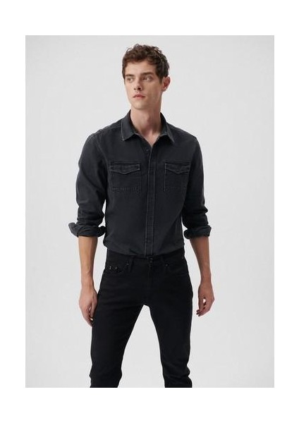 Rio Casual Antrasit Vintage Jean Gömlek 0295785223
