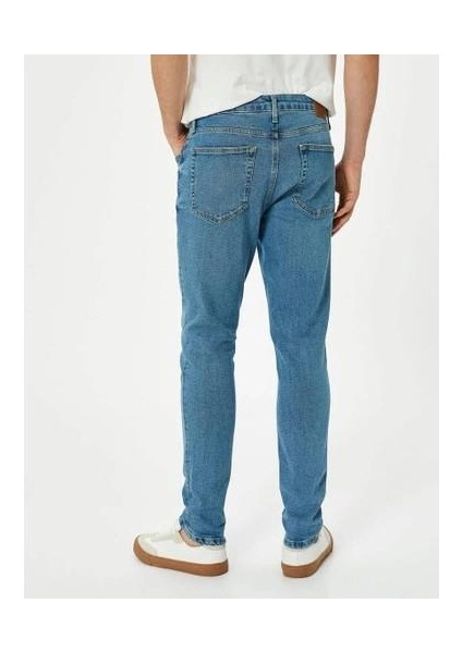 4SAM40057ND Koton Mıchael Erkek Jean Pantolon Açık Indigo