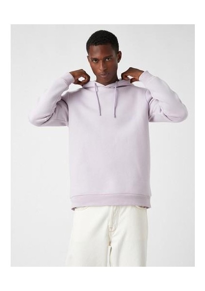 Basic Kapşonlu Sweatshirt