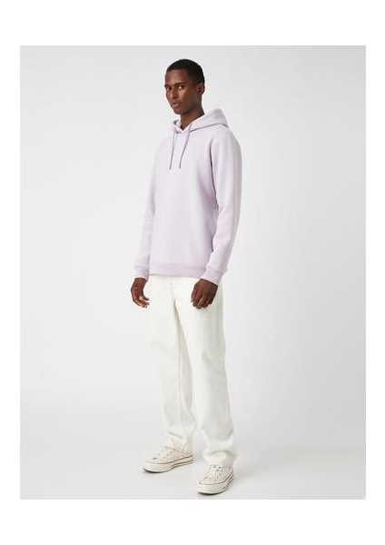 Basic Kapşonlu Sweatshirt