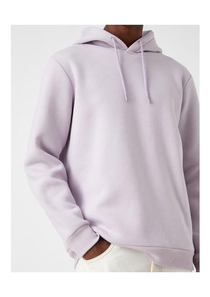 Basic Kapşonlu Sweatshirt