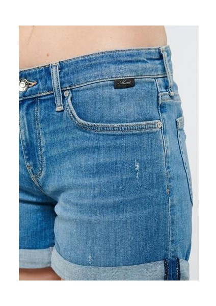 Kadın Vanna vintage Indigo Jean Şort 1413334573