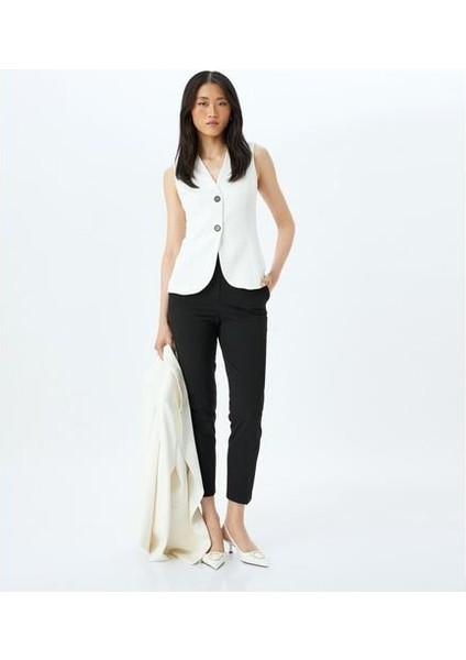 Cepli Yüksek Bel Cigarette Pantolon