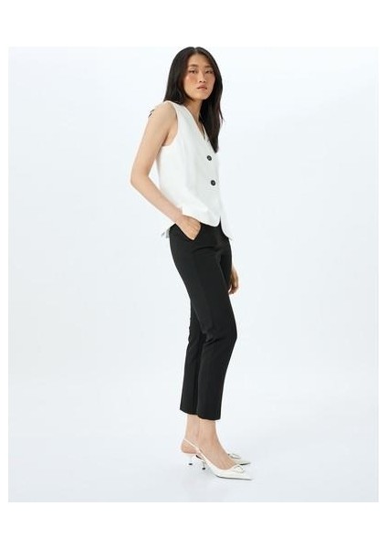 Cepli Yüksek Bel Cigarette Pantolon