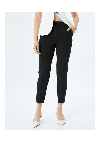 Cepli Yüksek Bel Cigarette Pantolon