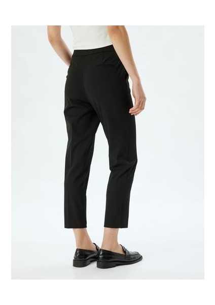 Kumaş Pantolon Cepli Slim Fit Standart Bel