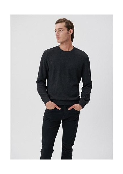 Bisiklet Yaka Siyah Basic Kazak 070781-900