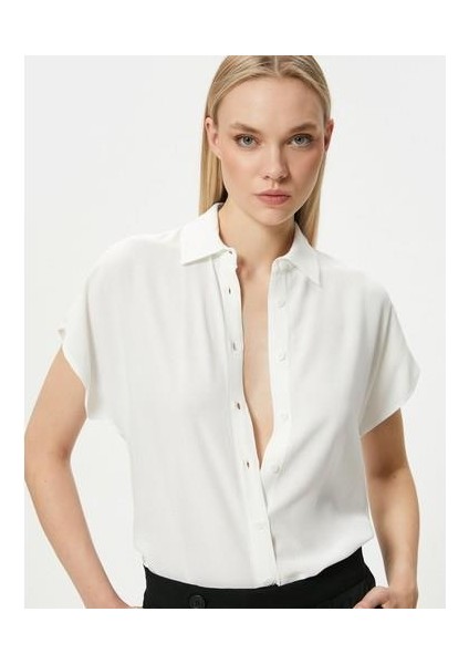 Kısa Kollu Gömlek Düğmeli Regular Fit