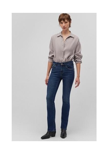 Mona Gold Klasik Vintage Koyu Mavi Jean Pantolon 1049787784
