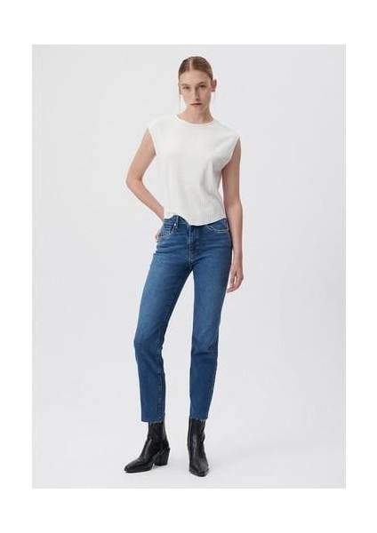 Viola Mavi Premium Vintage Koyu Mavi Jean Pantolon 101048-85290