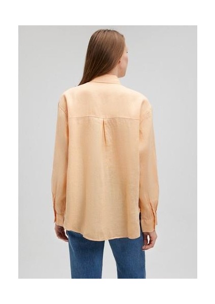 Turuncu Keten Gömlek 1210747-71219