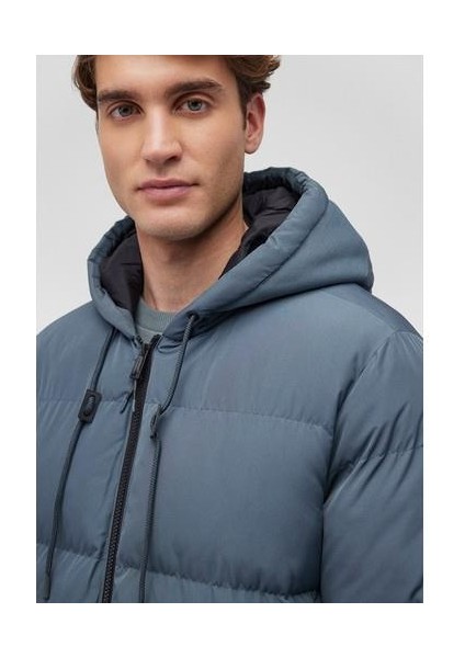 Kapüşonlu Lacivert Şişme Mont 0110349-70501