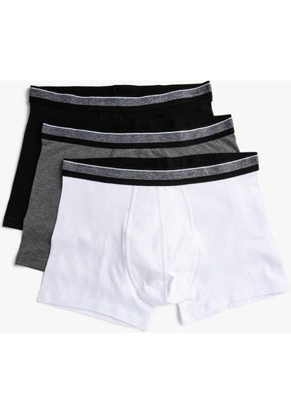 Erkek Pamuklu 3'lü Basic Boxer Seti modelleri