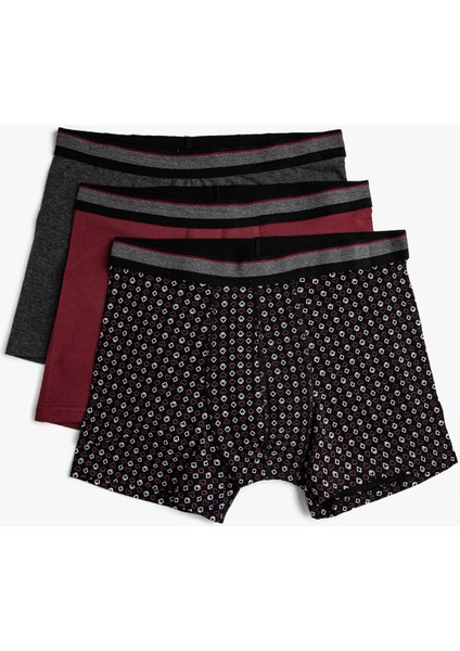 Pamuklu 3'lü Basic Boxer Seti