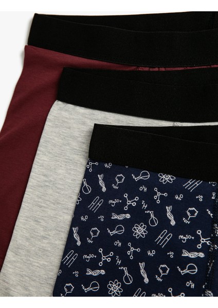 Desenli Pamuklu Basic 3'lü Boxer Seti fiyatları