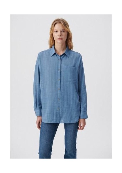 Oversize Mavi Gömlek 1210404-83767