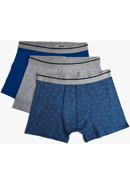 Erkek Pamuklu Basic 3'lü Boxer Set modelleri