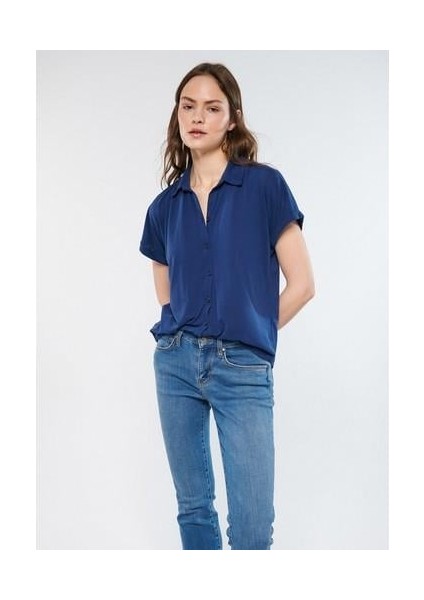 Lux Touch TENCEL TM Mavi Modal Gömlek 168081-70491