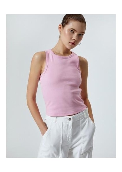 Ribanalı Basic Atlet Pamuklu Slim Fit