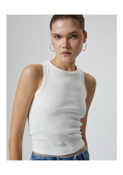 Ribanalı Basic Atlet Pamuklu Slim Fit