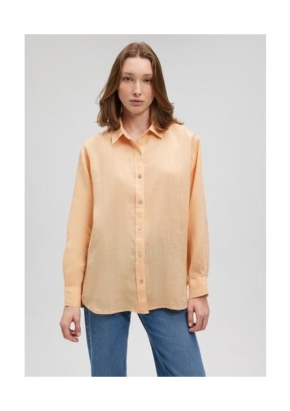 Turuncu Keten Gömlek 1210747-71219