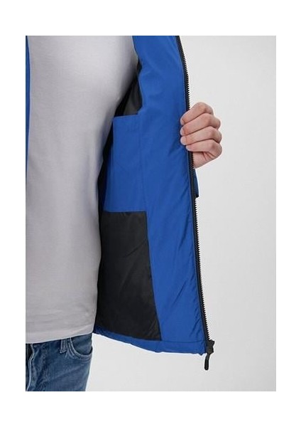 Kapüşonlu Mavi Şişme Mont 0110068-70770