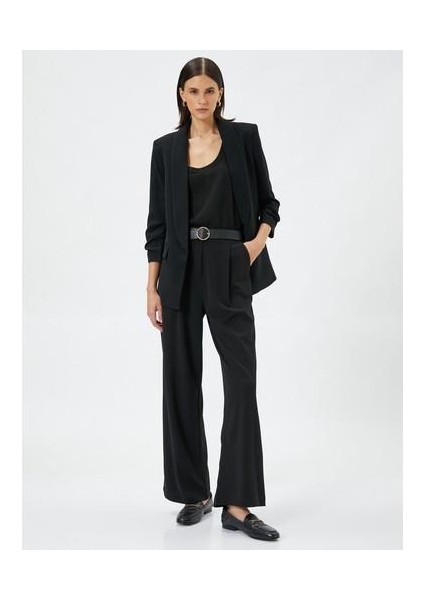 Basic Blazer Ceket Kapaklı Cepli