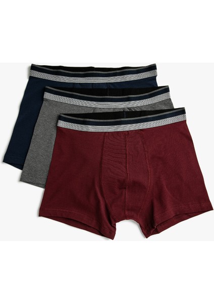 Erkek Pamuklu Basic 3'lü Boxer Seti