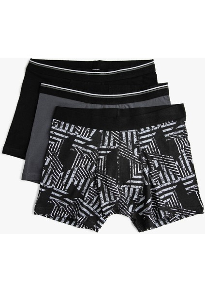 Erkek Pamuklu Basic 3'lü Boxer Seti