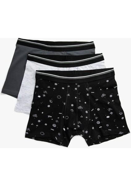 Erkek Pamuklu Basic 3'lü Boxer Seti modelleri