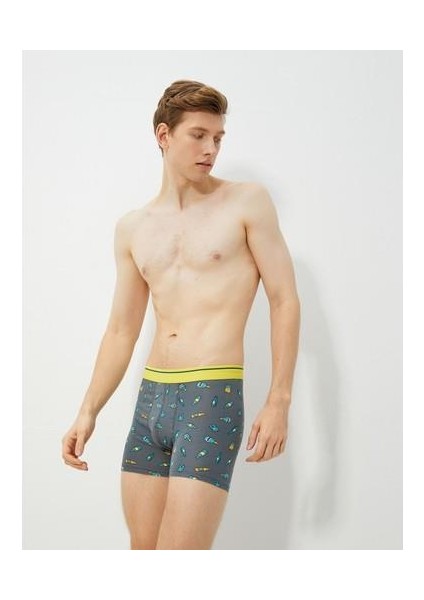 3'lü Boxer Seti Eğlence Baskılı Beli Lastikli Pamuklu
