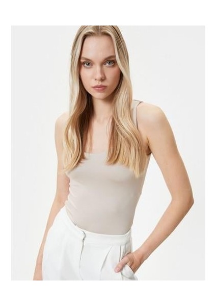 Askılı Atlet Basic U Yaka Slim Fit