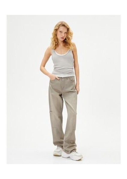 Çift Katlı Atlet Askılı U Yaka Viskoz Ribanalı Rahat Kalıp