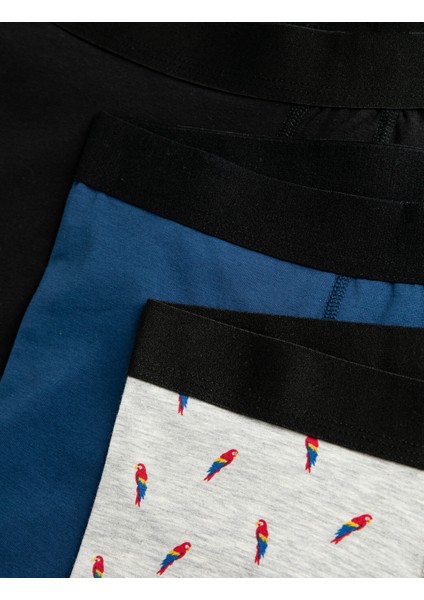 Erkek Pamuklu Basic 3'lü Boxer Seti fiyatları