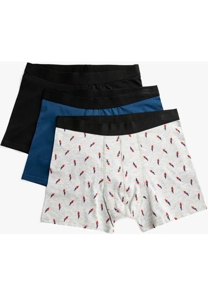 Erkek Pamuklu Basic 3'lü Boxer Seti modelleri