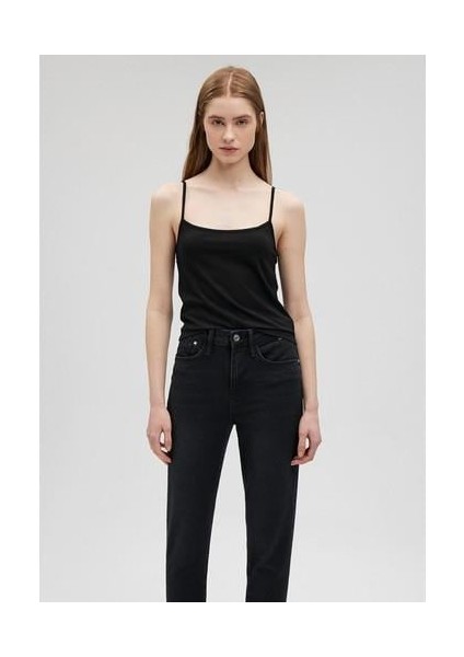 İnce Askılı Siyah Basic Atlet 1612378-900