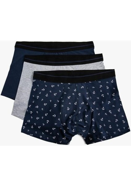 Erkek Pamuklu Basic 3'lü Boxer Seti modelleri